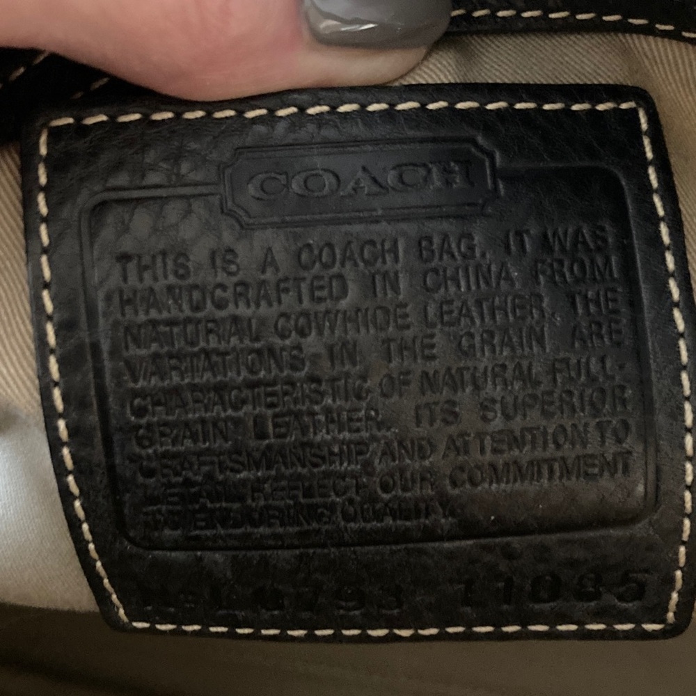 Coach Black Leather Bag - Picture 2 of 4